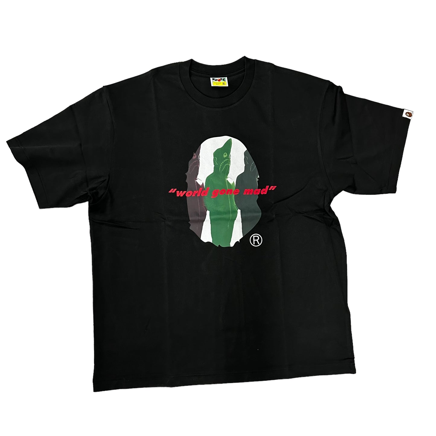 BAPE SHARK SEIJIN APE HEAD BLACK TEE