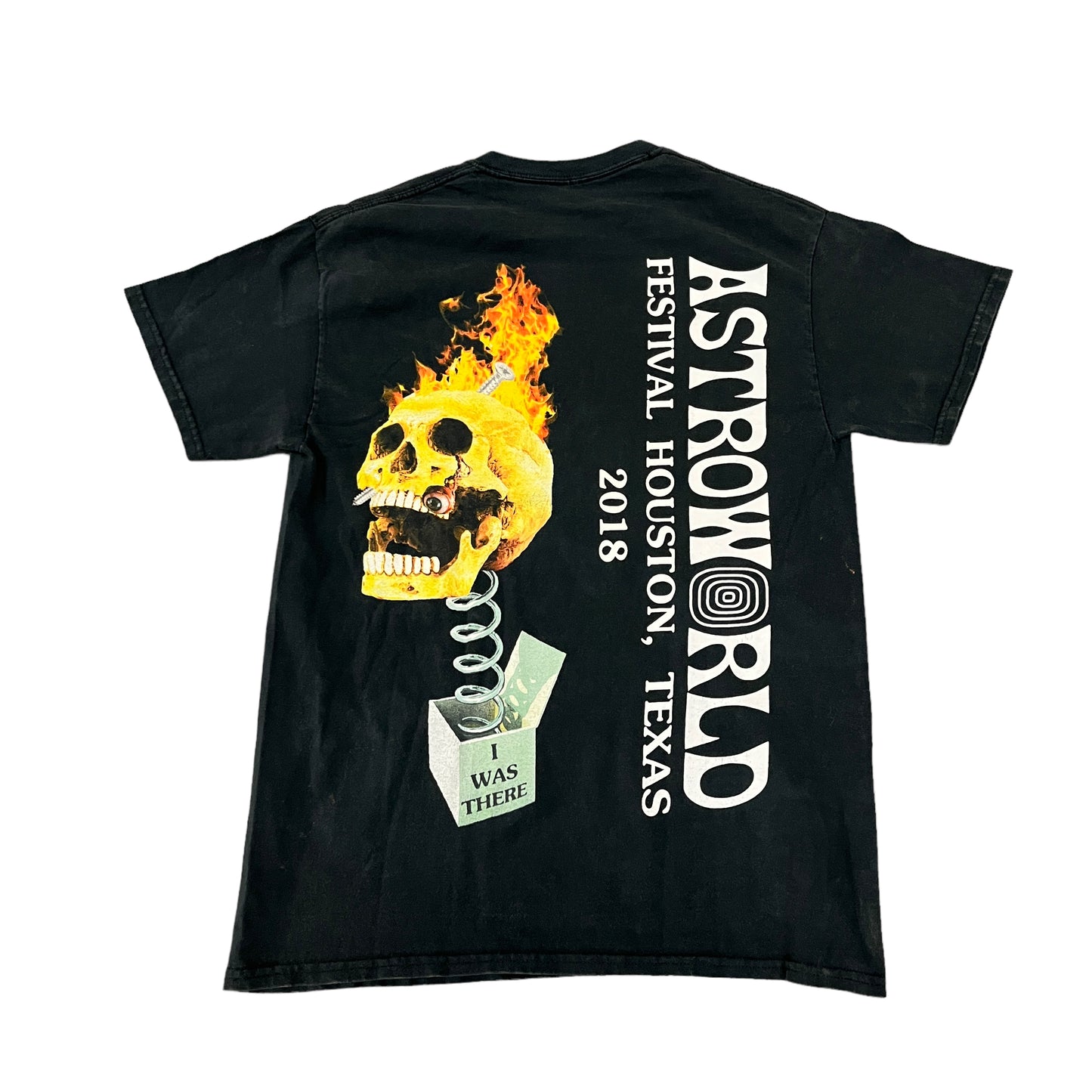 Travis Scott Astroworld Fest 2018 Flaming Skull Box Black Tee