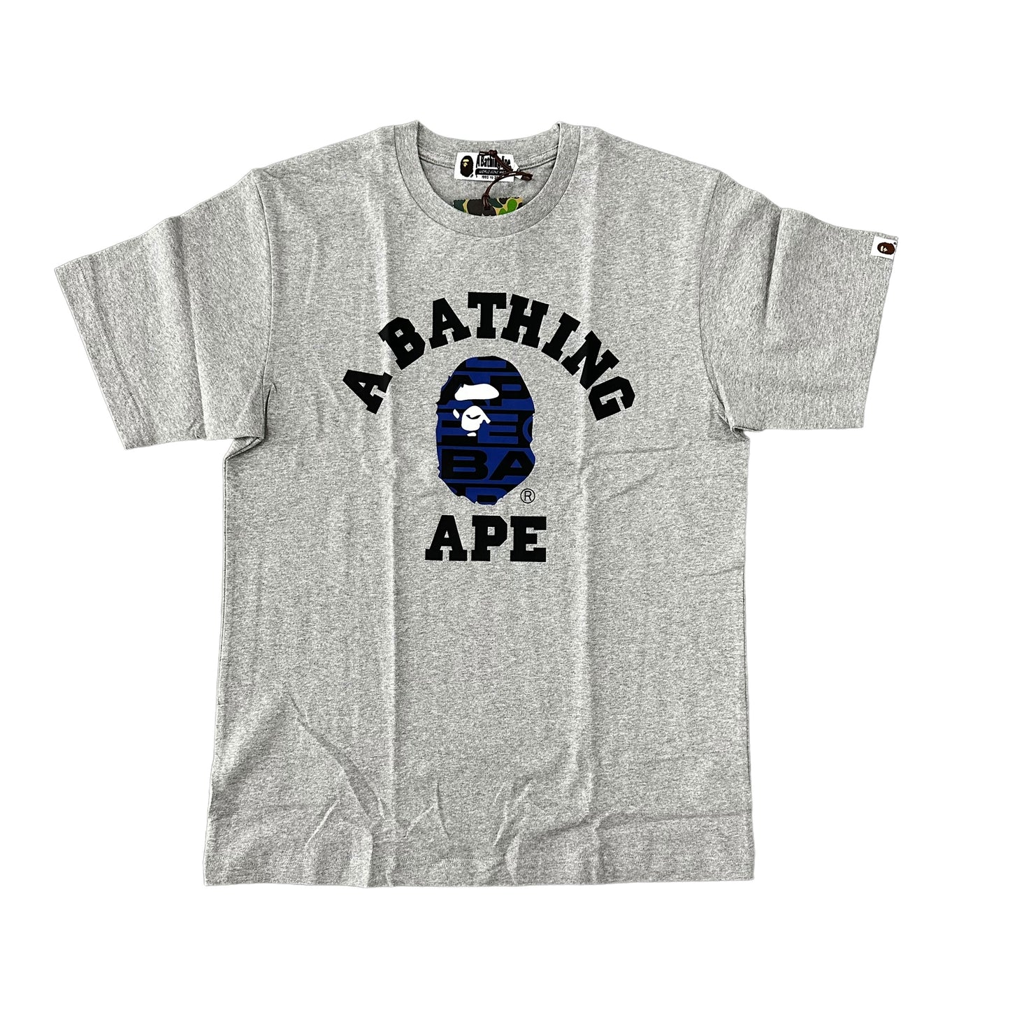 BAPE LUX SPORT PATTERN COLLEGE GREY TEE