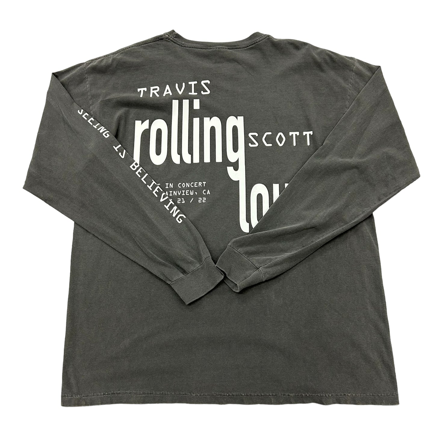 Travis Scott Rolling Loud L/S Grey Tee