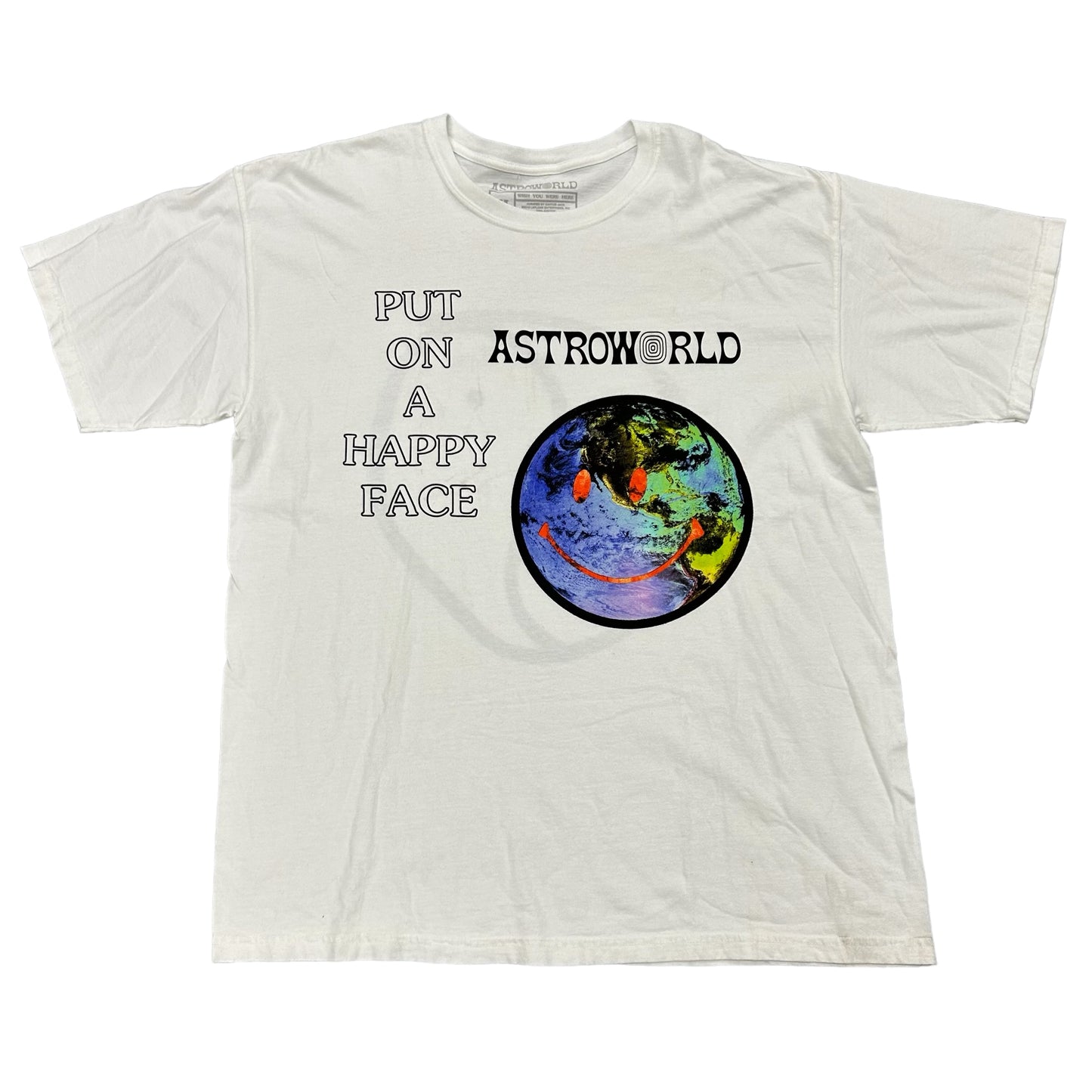 Travis Scott Astroworld Happy Face White Tee