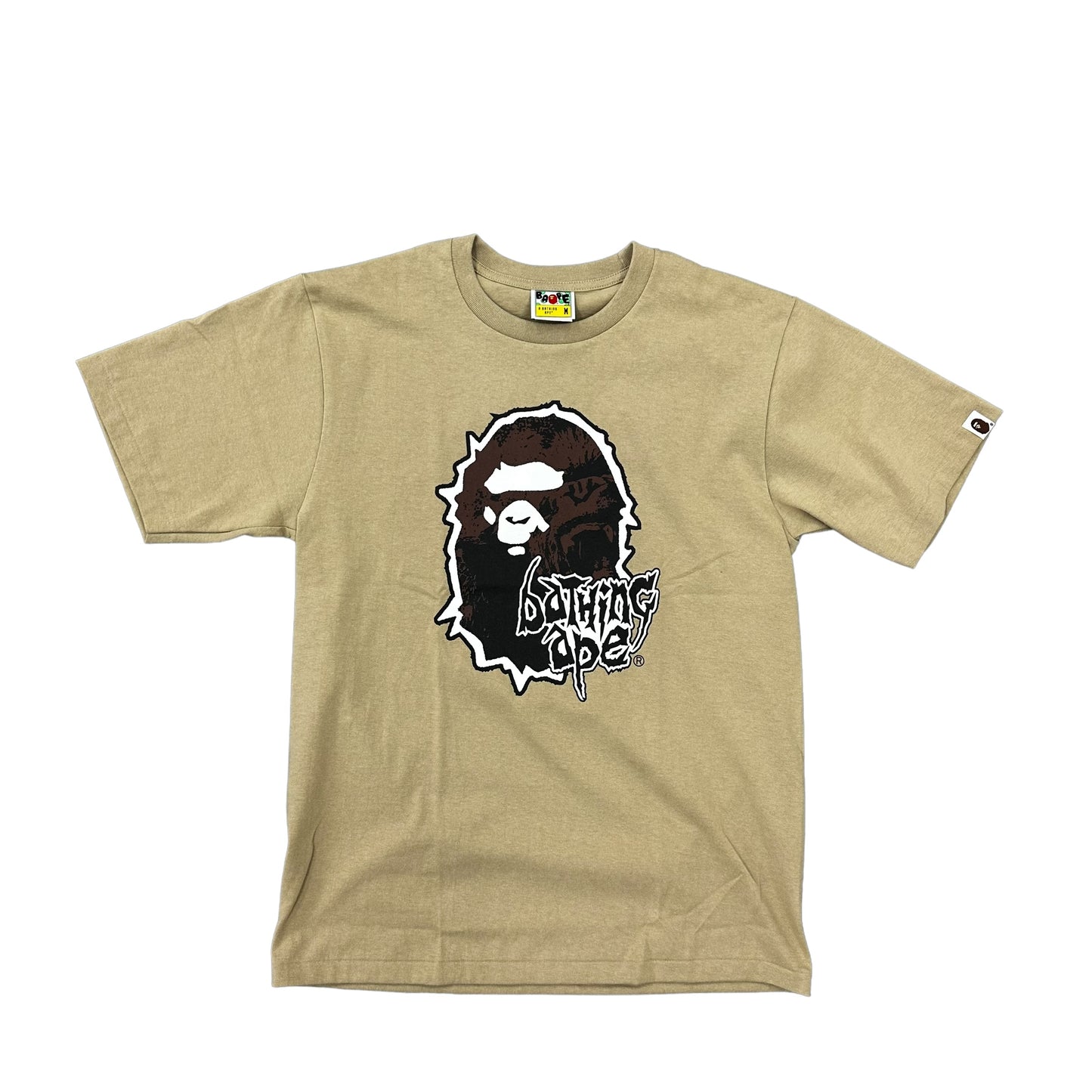 BAPE BROWN MAD APE HEAD KHAKI TEE