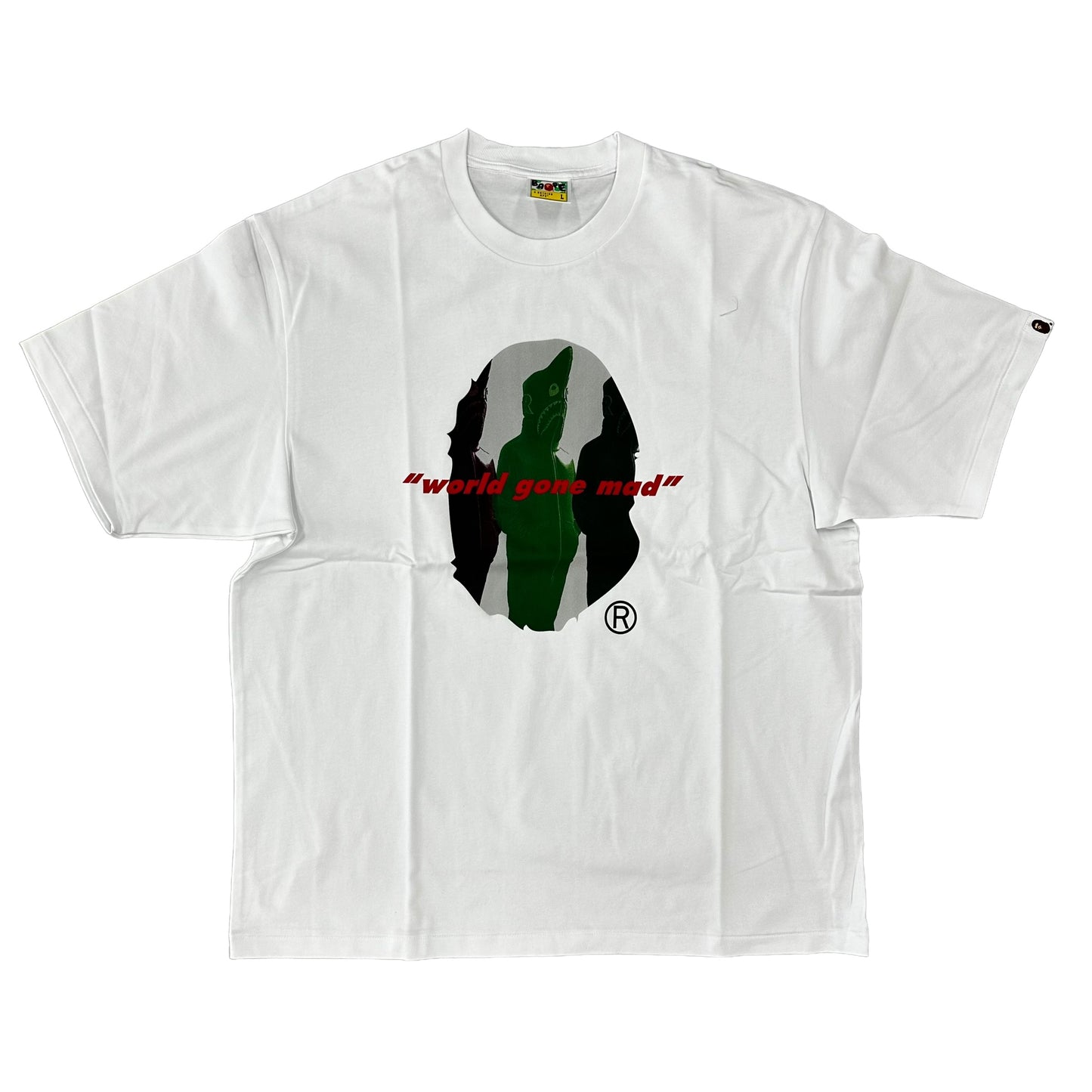 BAPE SHARK SEIJIN APE HEAD WHITE TEE