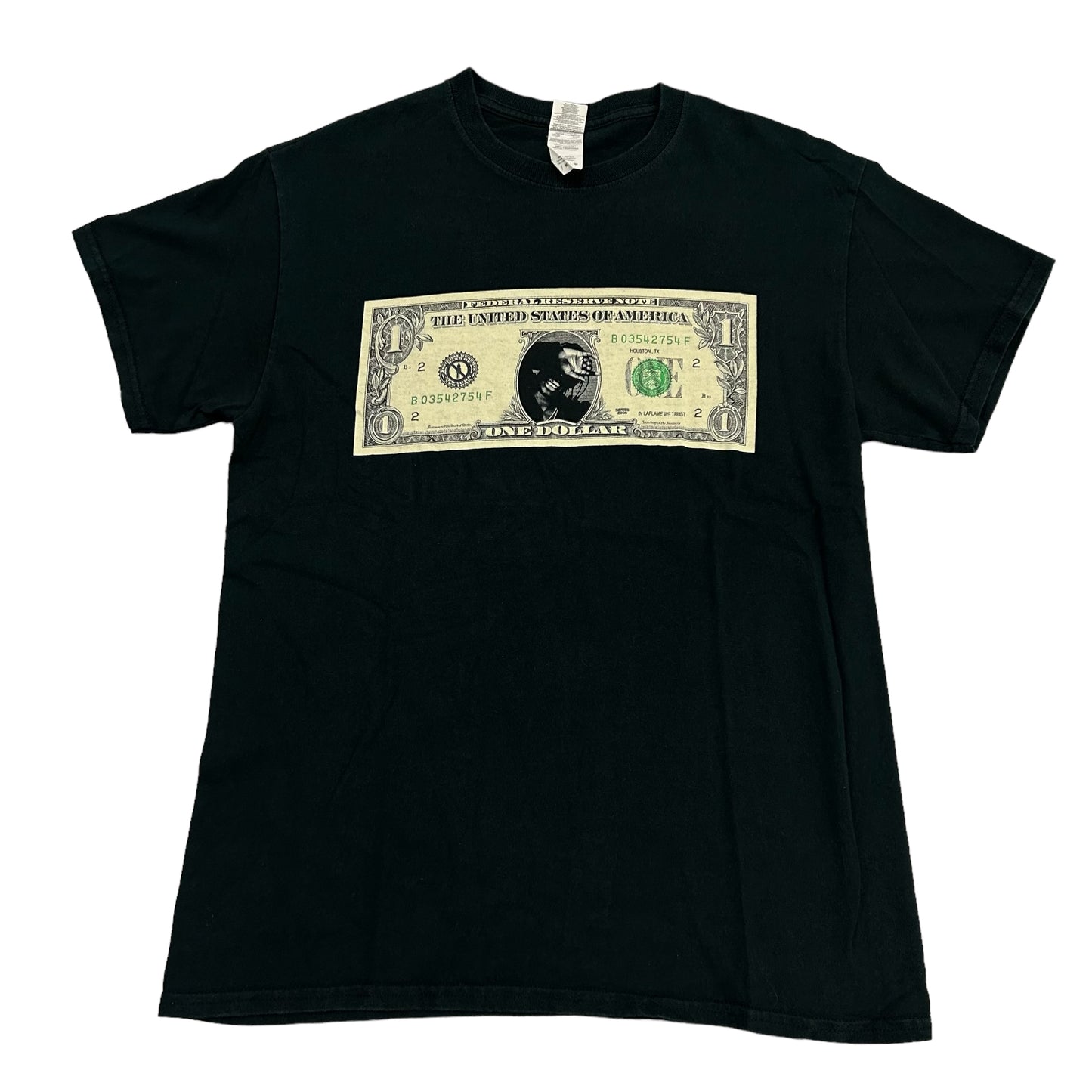 Travis Scott 2015 Tour Dollar Bill Black Tee