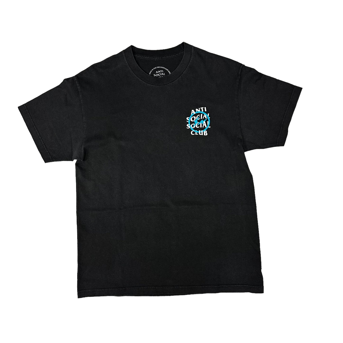 Anti Social Social Club x Fragment Blue Bolt Black Tee