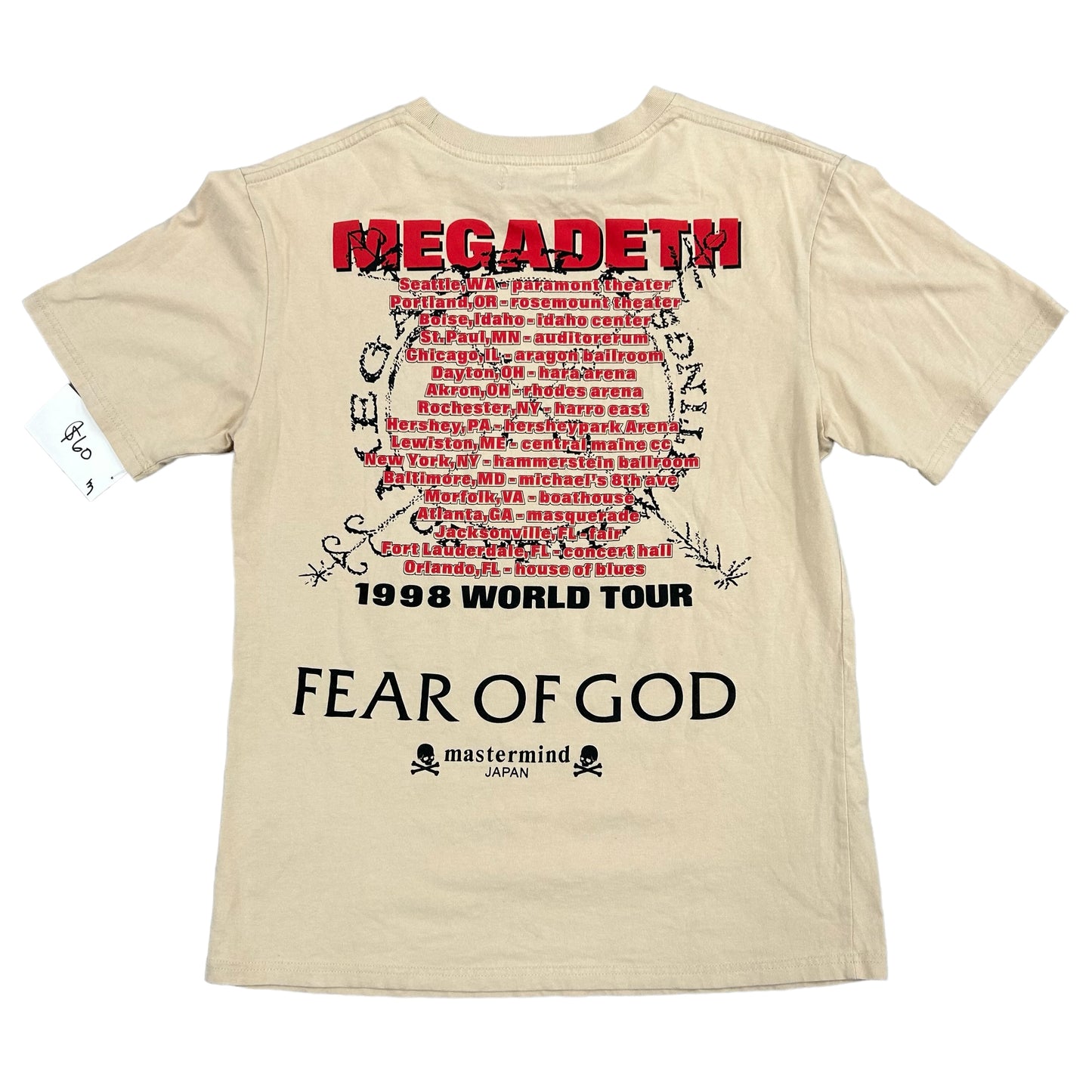 Fear Of God Megadeth Mastermind Creme Tee