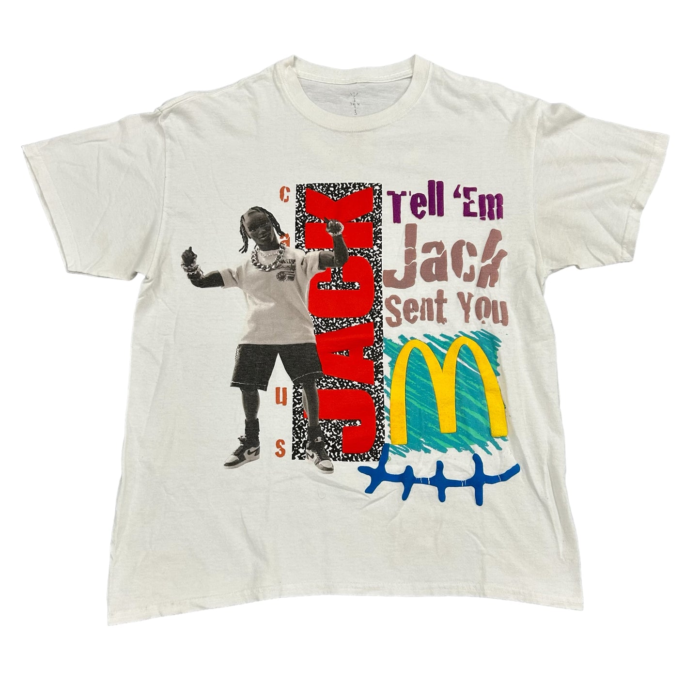 Travis Scott Mcdonalds Action Figure White Tee