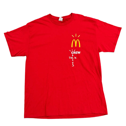 Travis Scott McDonalds Employee Red Tee