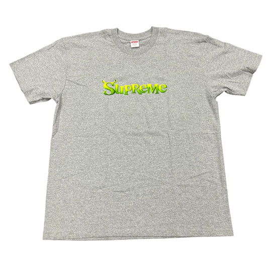 Supreme Shrek Font Grey Tee