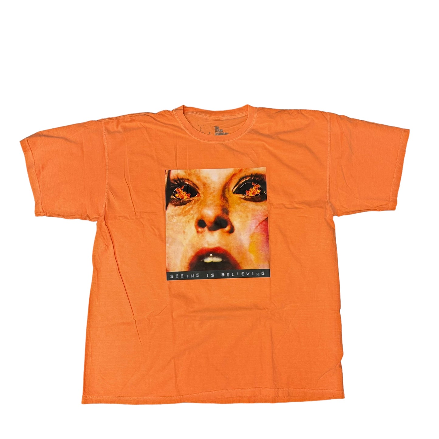 Travis Scott Chainsaw Massacre Orange Tee