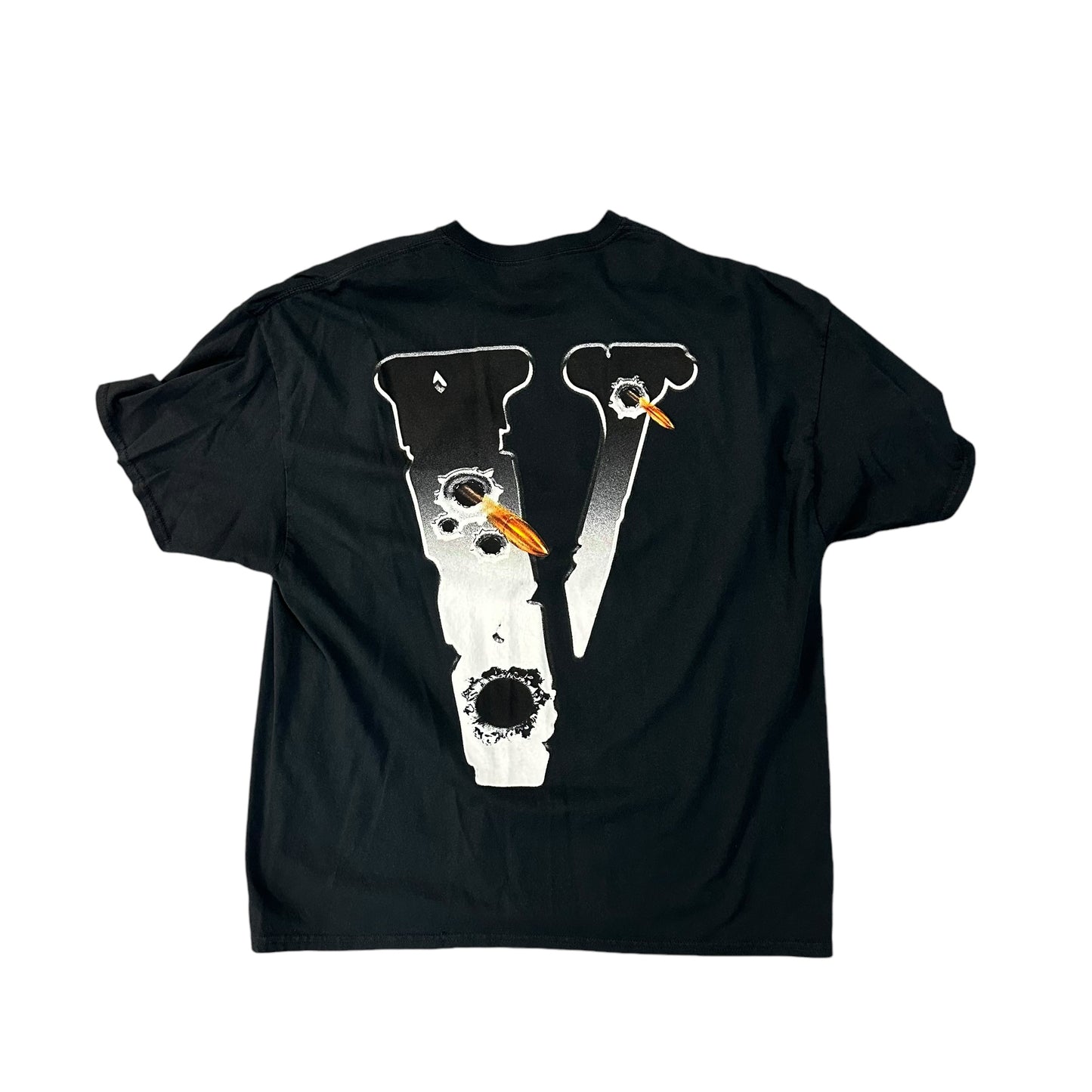 Vlone x Popsmoke Hawk Em Bullets Black Tee