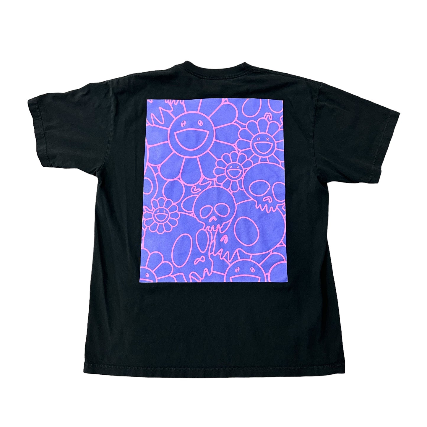 Murakami Skull & Flower Black Tee