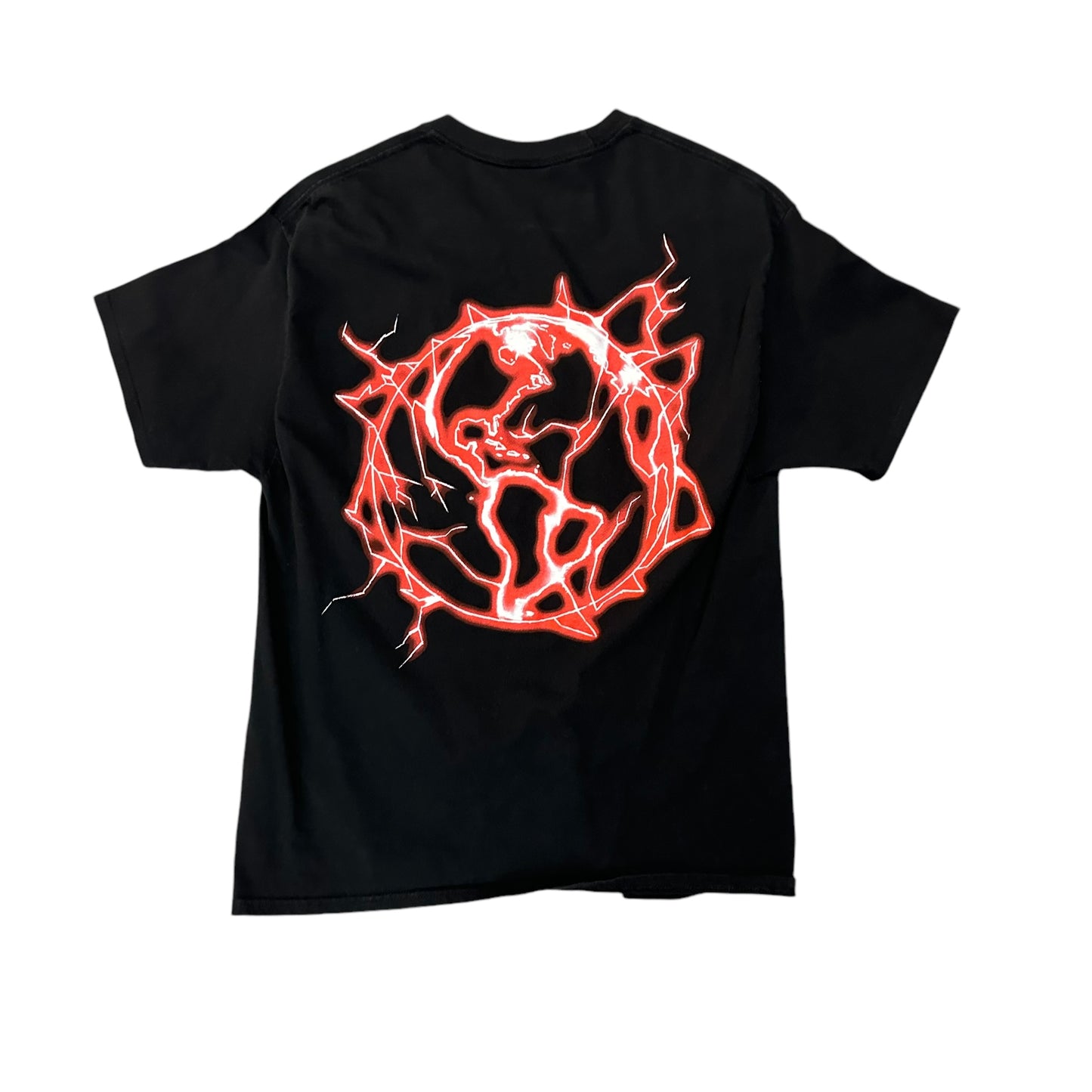 Revenge Red Lightning Black Tee