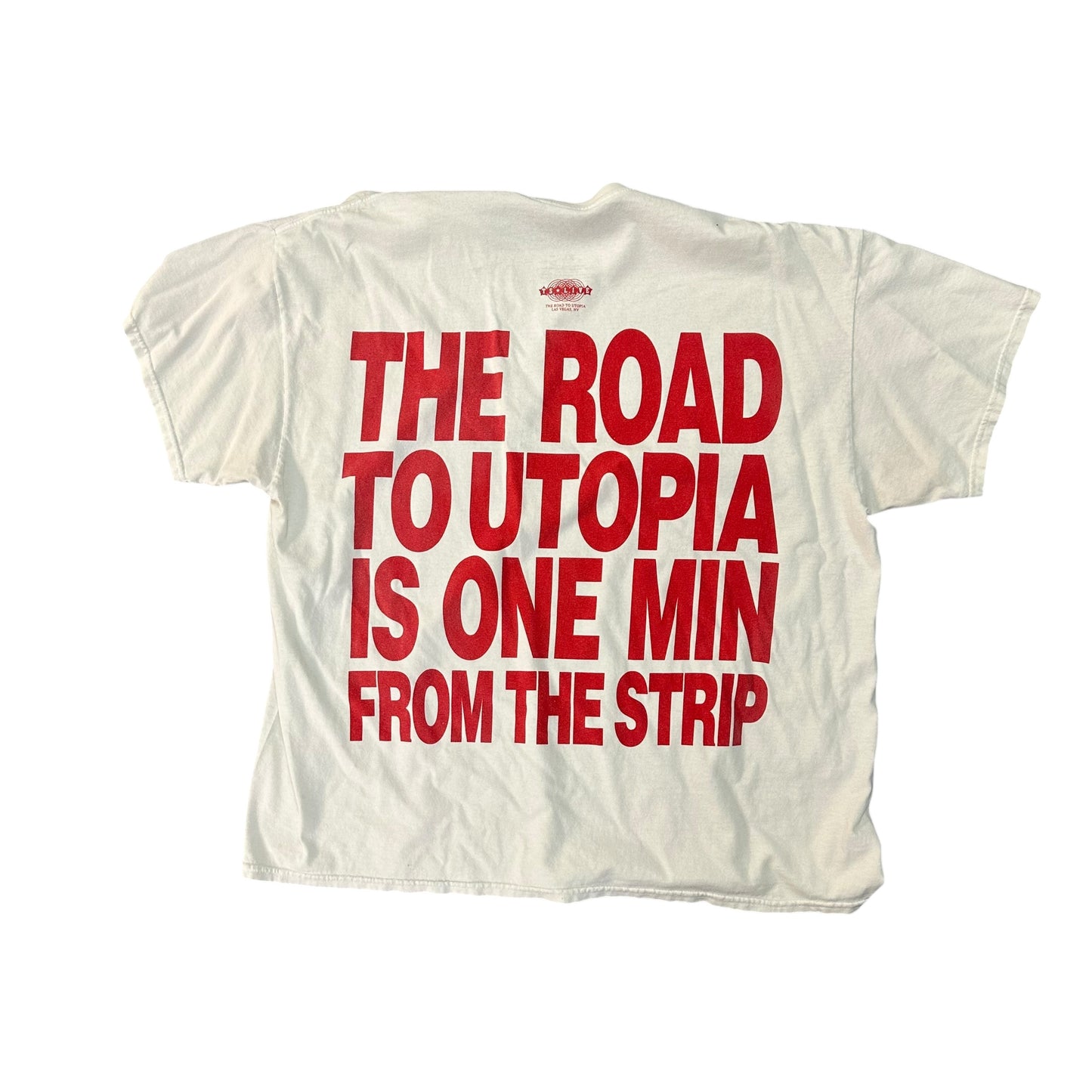 Travis Scott Las Vegas Road to Utopia Strip White Tee