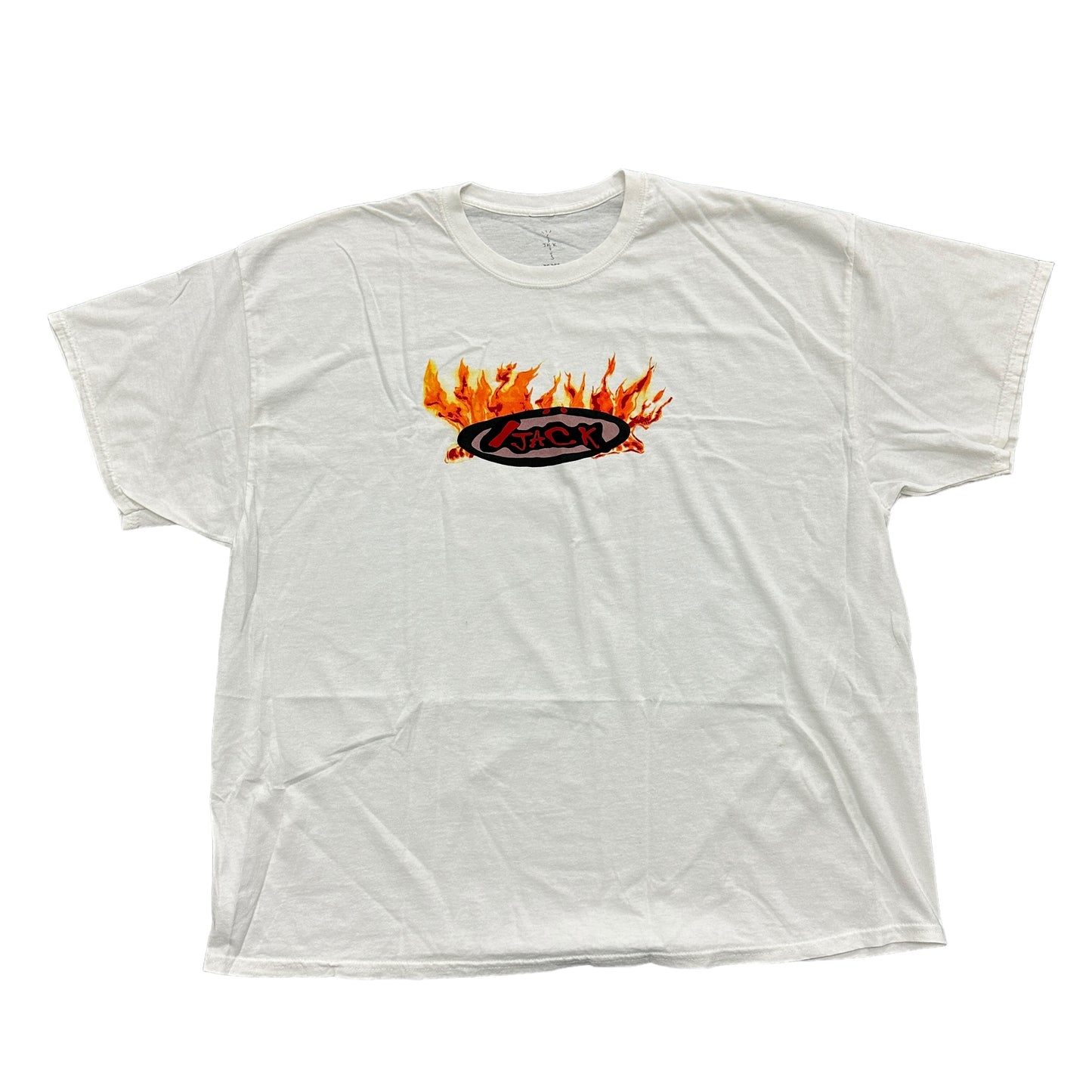 Travis Scott Cactus Jack Flame White Tee