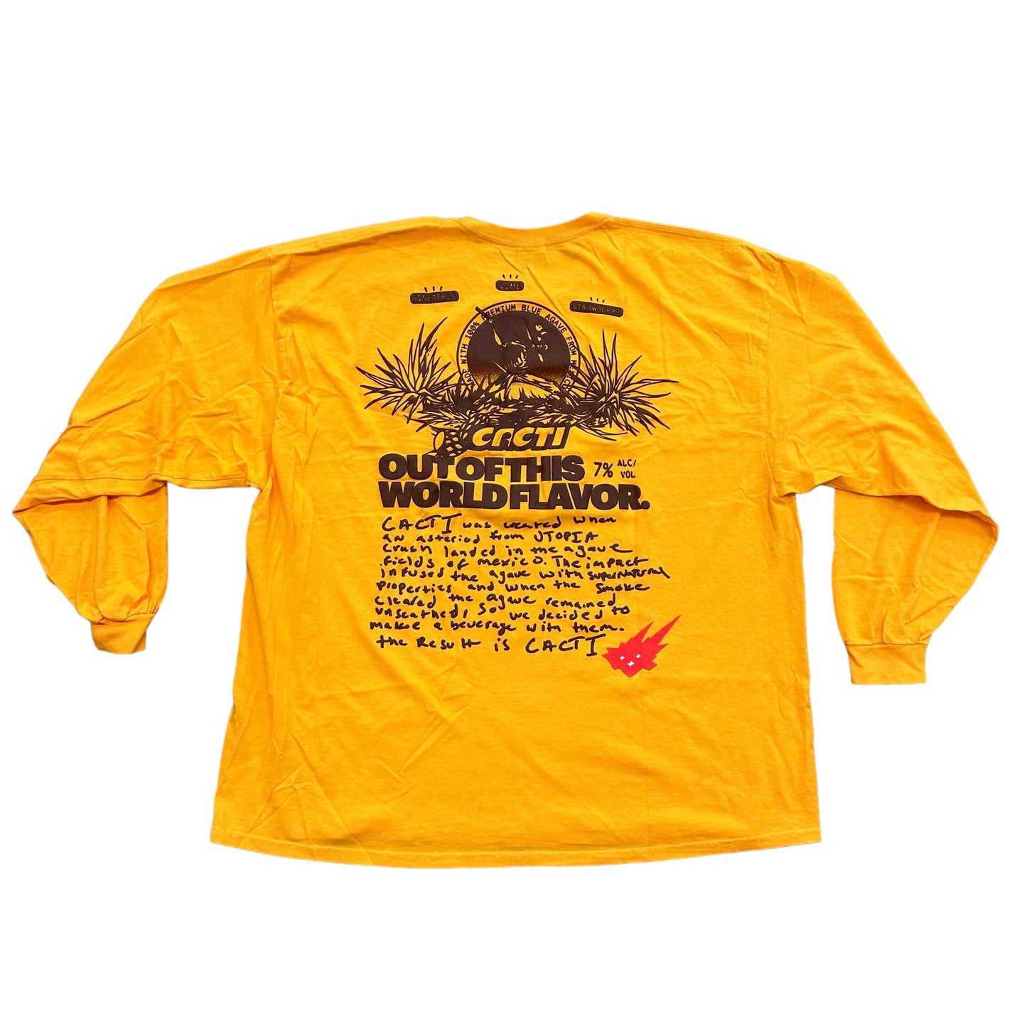 Travis Scott Cacti Seltzer Yellow L/S Tee