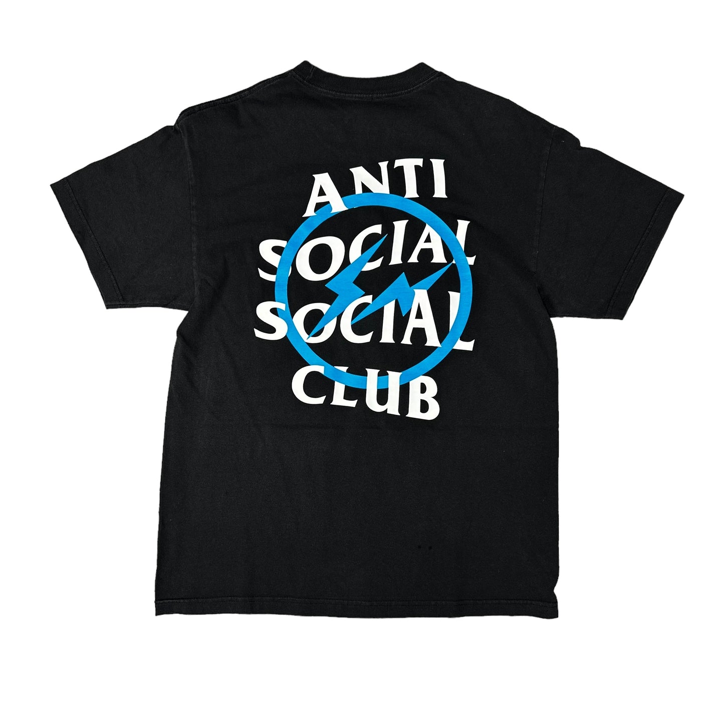 Anti Social Social Club x Fragment Blue Bolt Black Tee