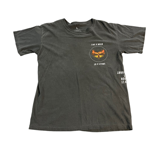 Travis Scott Moth To Flame ‘17 Grey Tee