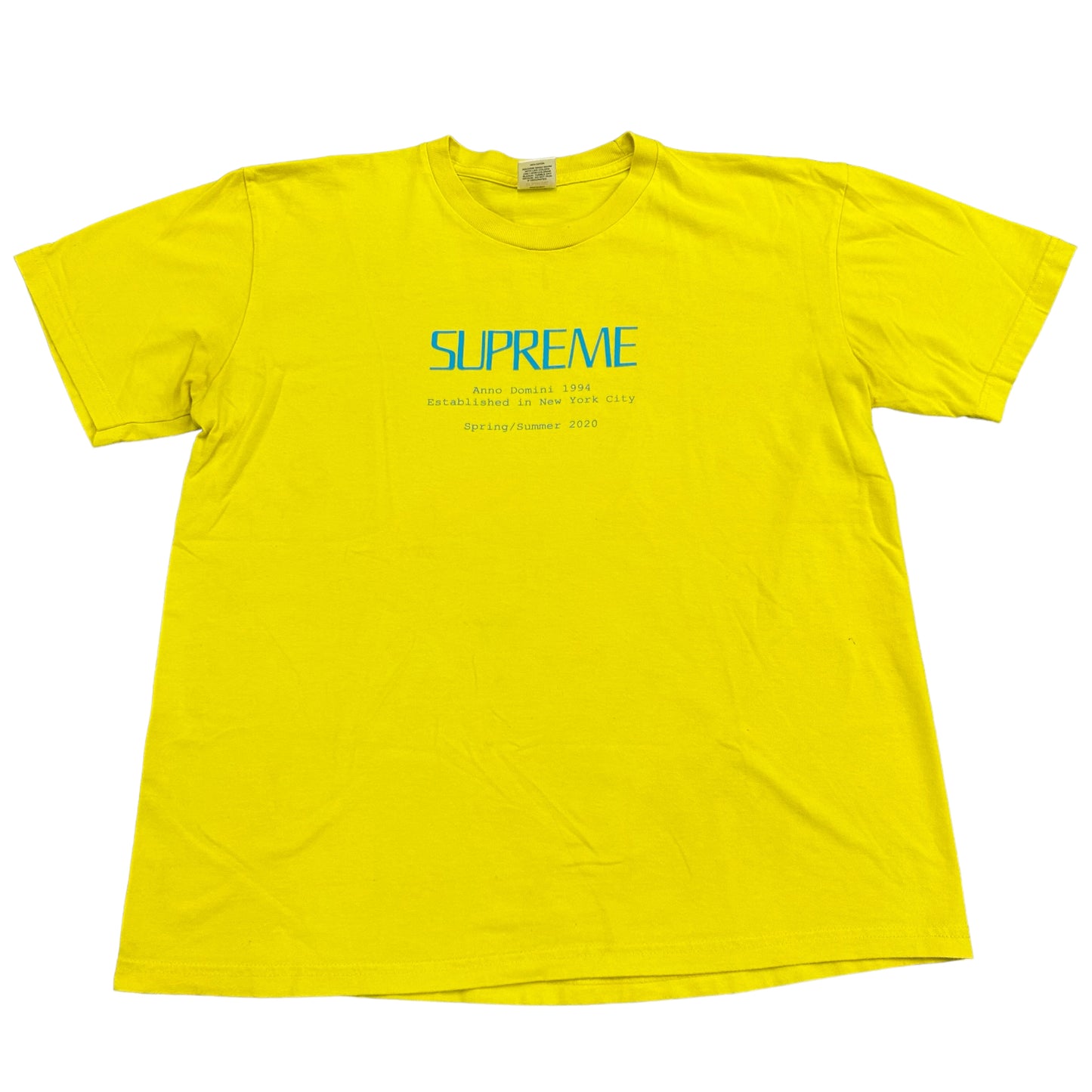 Supreme Anno Domini Yellow Tee