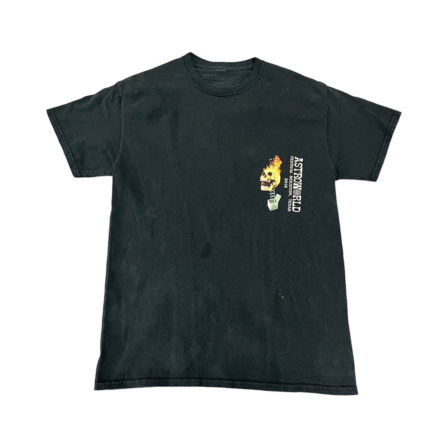 Travis Scott Astroworld Fest 2018 Flaming Skull Box Black Tee