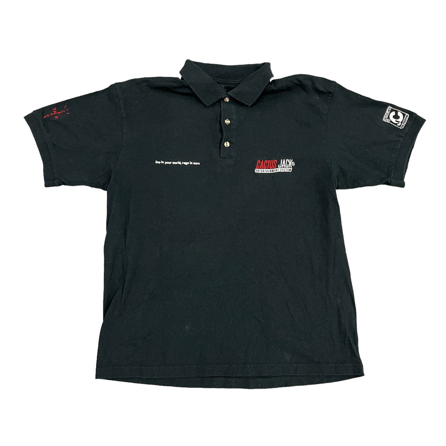 Travis Scott Cactus Jack Gaming Black Polo Shirt