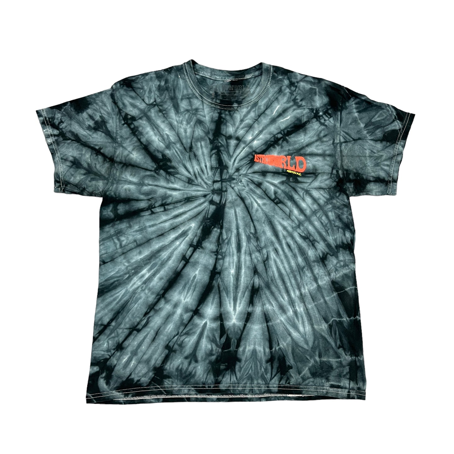 Travis Scott Astroworld Fest 2018 Grey Tie Dye Tee