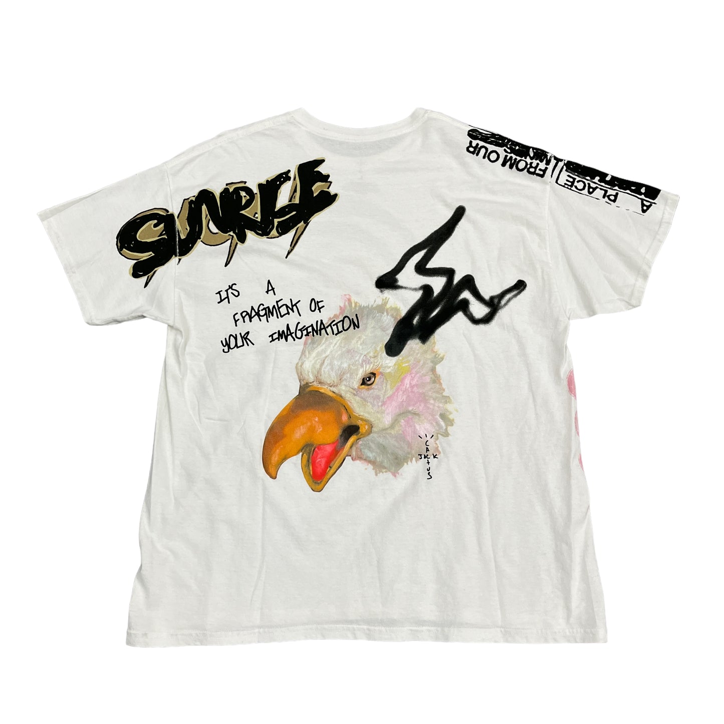 Travis Scott x Fragment Eagle White Tee