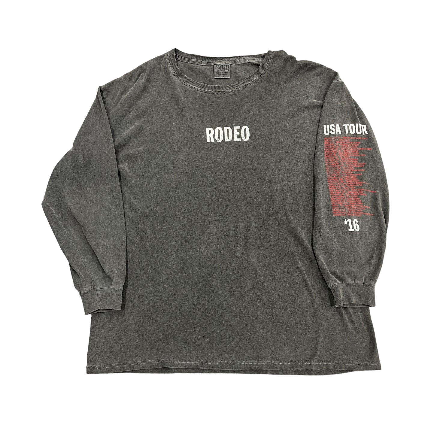 Travis Scott Rodeo USA Tour Grey L/S Tee