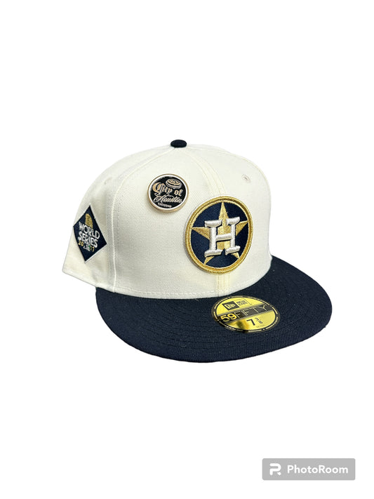 Houston Texas Corona Creme Gold Hat