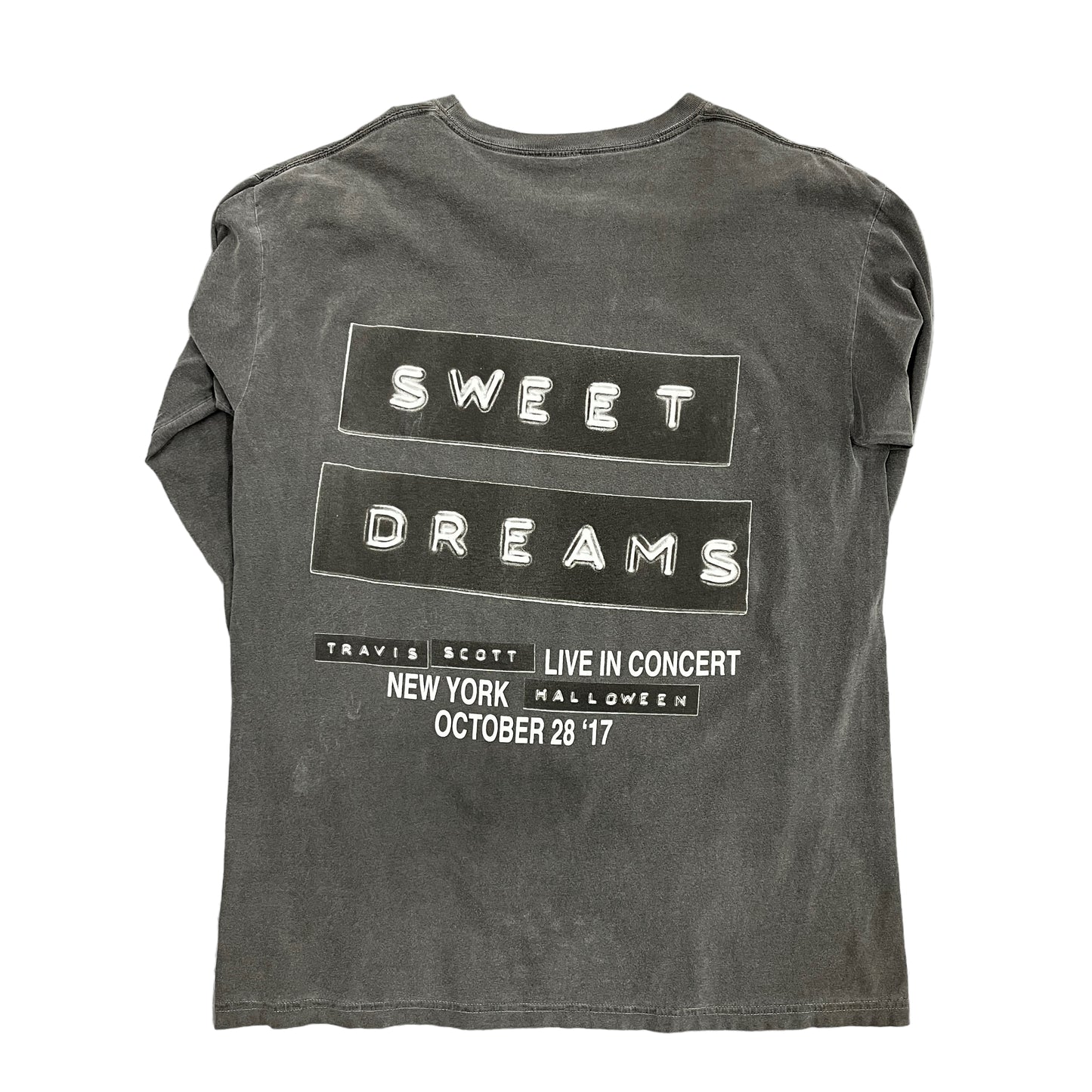 Travis Scott Halloween NY Pumpkin Sweet Dreams Grey L/S Tee