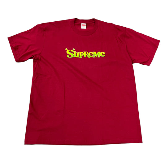 Supreme Shrek Font Maroon Tee