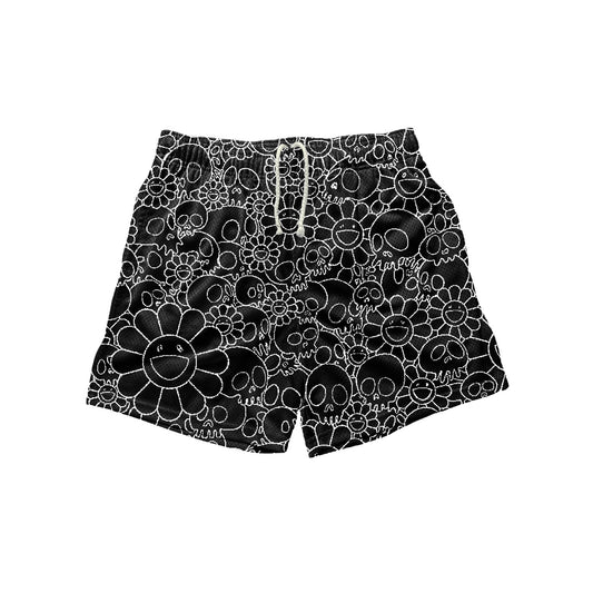 Flower Skull Shorts