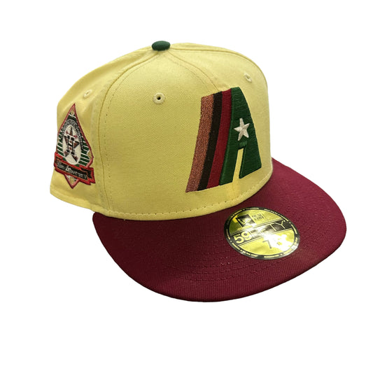 Astros Prototype Yellow / Burgundy  Hat