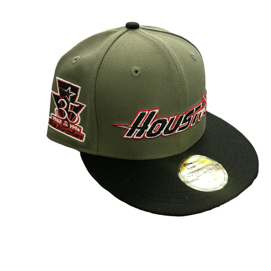 Astros Houston Spellout Olive Hat