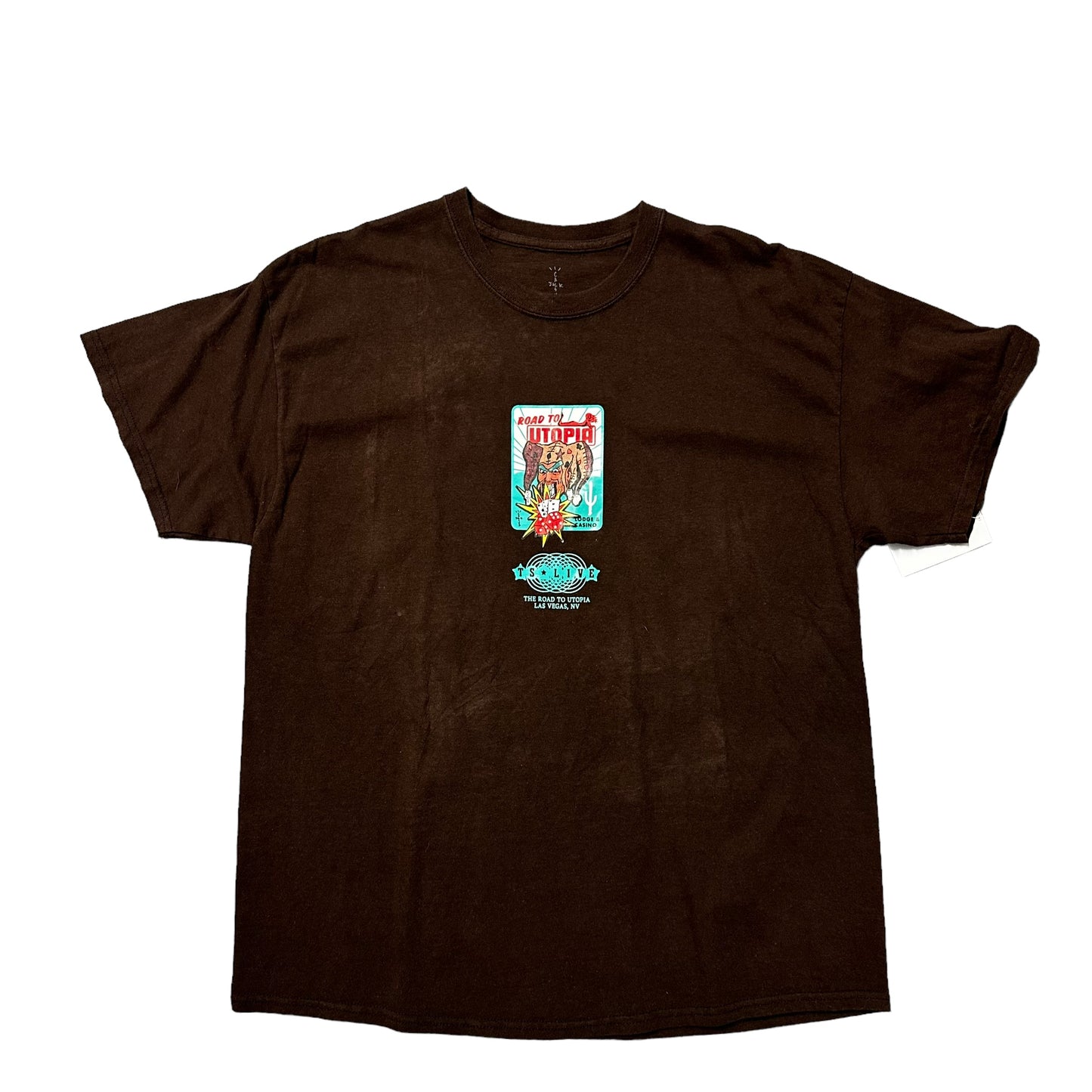 Travis Scott Utopia Joker Las Vegas Brown Tee