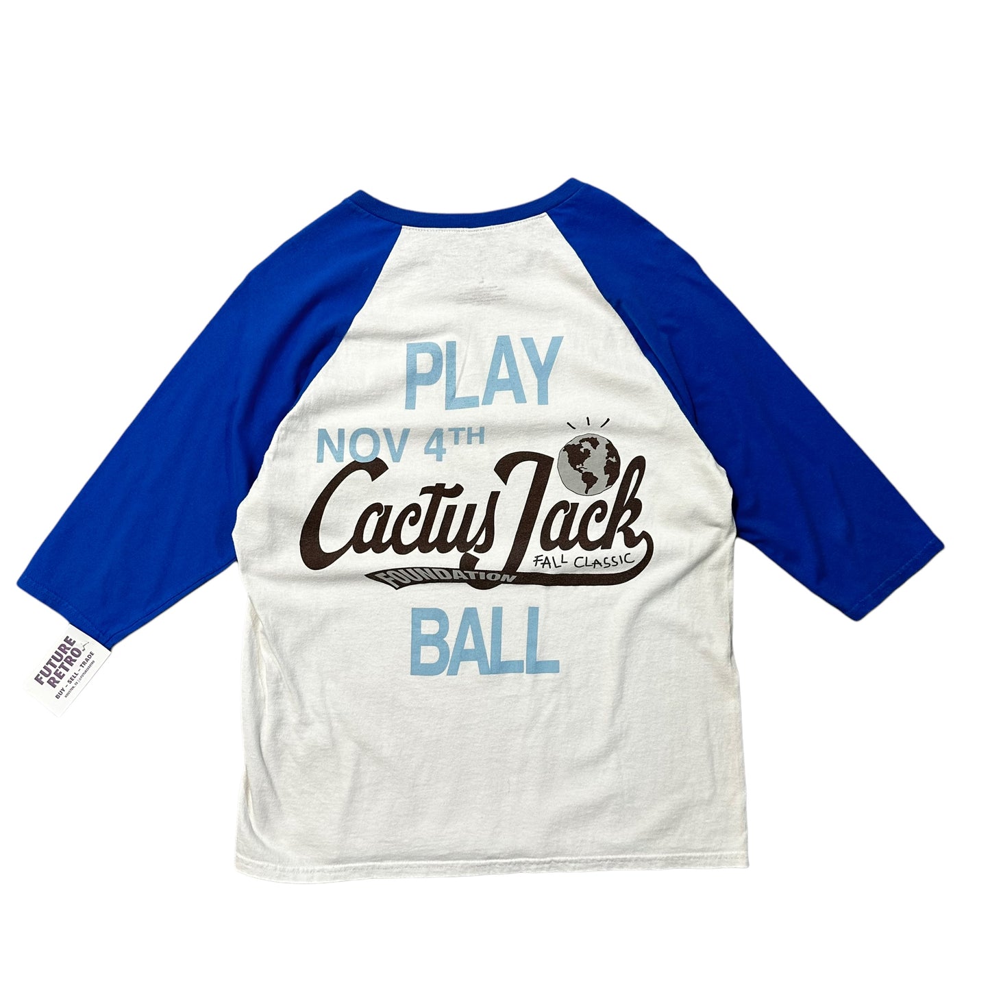 Travis Scott Cactus Jack Foundation Blue Baseball Tee