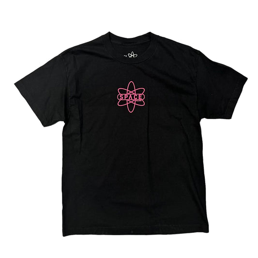 Travis Scott Space Village Pink Logo Black Tee