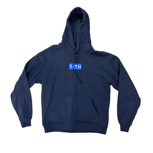 Kith Blue Box Logo Navy Hoodie