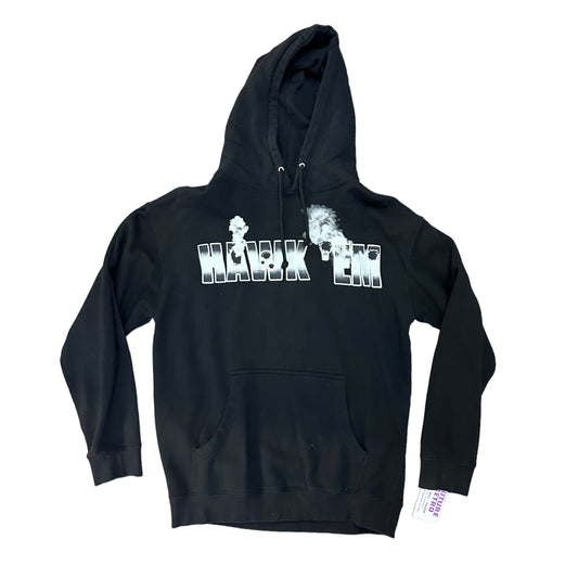 Vlone Pop Smoke Hawk Em Black Hoodie