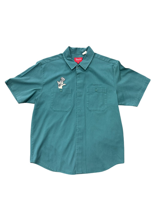 Supreme Pillsbury Teal Button Up