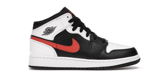 Jordan 1 Mid “White Black Chile Red” (GS) - 554725 075