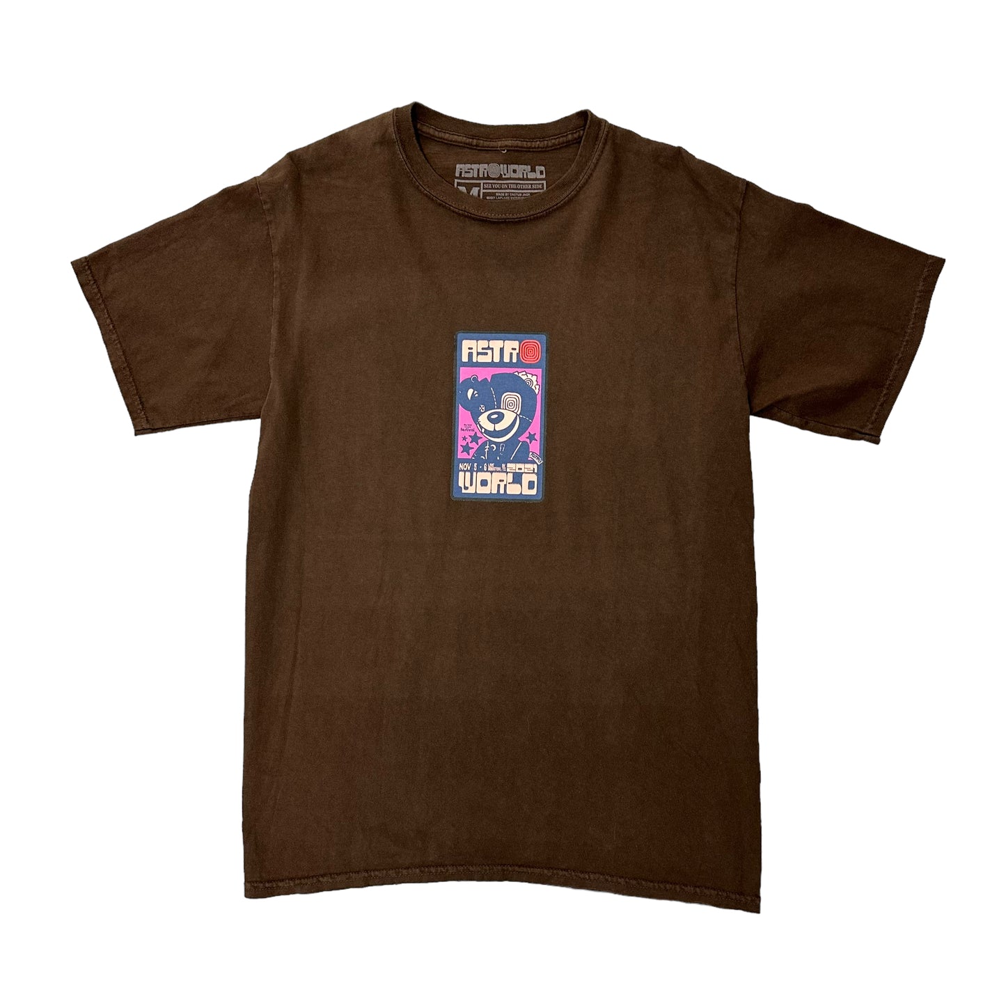 Travis Scott Astroworld Fest 2021 Bear Brown Tee X